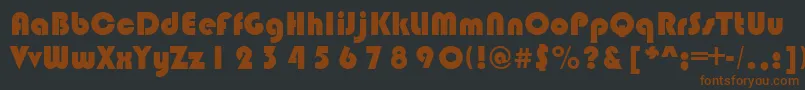BlimpoRegular-fontti – ruskeat fontit mustalla taustalla