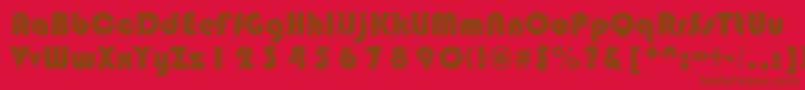 BlimpoRegular Font – Brown Fonts on Red Background