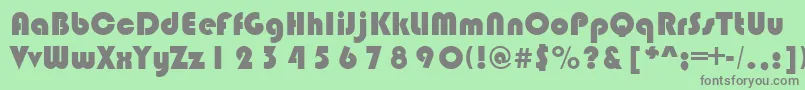 BlimpoRegular Font – Gray Fonts on Green Background