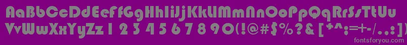 フォントBlimpoRegular – 紫の背景に灰色の文字