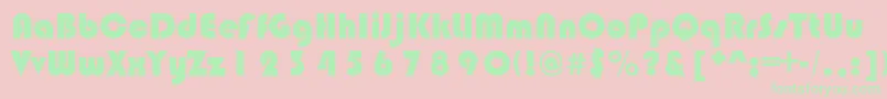 BlimpoRegular Font – Green Fonts on Pink Background