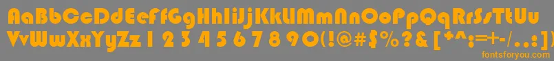 BlimpoRegular Font – Orange Fonts on Gray Background