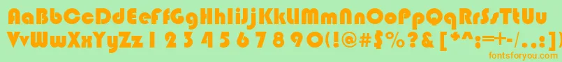 BlimpoRegular Font – Orange Fonts on Green Background