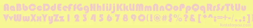 BlimpoRegular Font – Pink Fonts on Yellow Background