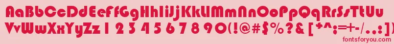 BlimpoRegular Font – Red Fonts on Pink Background