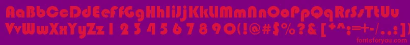 BlimpoRegular Font – Red Fonts on Purple Background