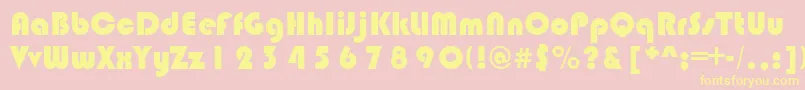 BlimpoRegular Font – Yellow Fonts on Pink Background