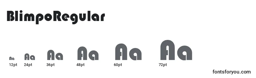 BlimpoRegular Font Sizes