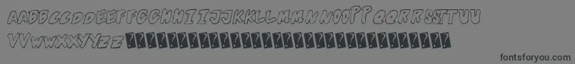 Futuristicoutline Font – Black Fonts on Gray Background