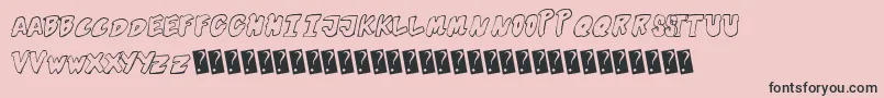 Police Futuristicoutline – polices noires sur fond rose