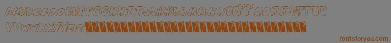 Lisätietoja Futuristicoutline-fontista Futuristicoutline-fontti – ruskeat fontit harmaalla taustalla