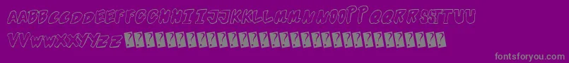 Futuristicoutline Font – Gray Fonts on Purple Background