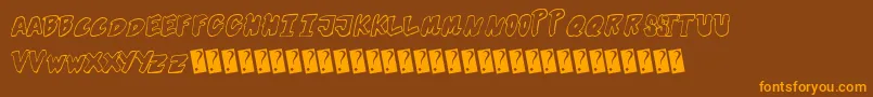 Futuristicoutline Font – Orange Fonts on Brown Background