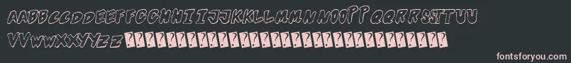 Futuristicoutline Font – Pink Fonts on Black Background