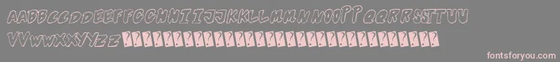 Futuristicoutline Font – Pink Fonts on Gray Background