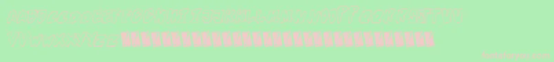 Futuristicoutline Font – Pink Fonts on Green Background