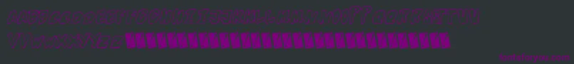 Futuristicoutline Font – Purple Fonts on Black Background