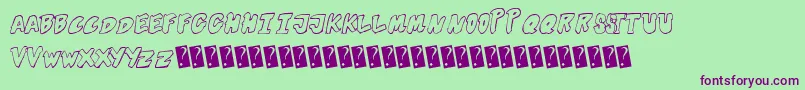 Futuristicoutline Font – Purple Fonts on Green Background