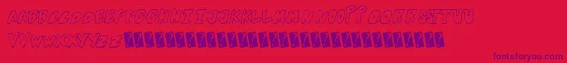 Futuristicoutline Font – Purple Fonts on Red Background
