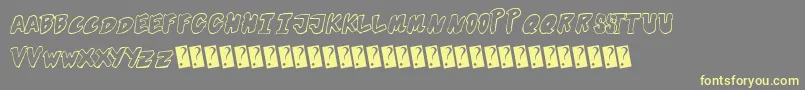Futuristicoutline Font – Yellow Fonts on Gray Background