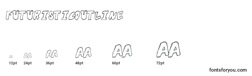 Futuristicoutline Font Sizes