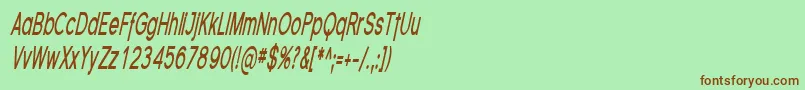 Florsn07 Font – Brown Fonts on Green Background