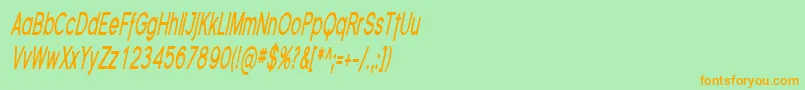 Florsn07 Font – Orange Fonts on Green Background