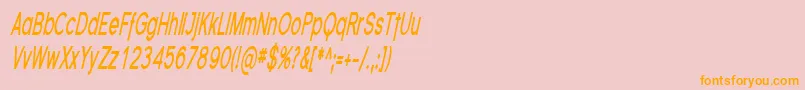 Florsn07 Font – Orange Fonts on Pink Background