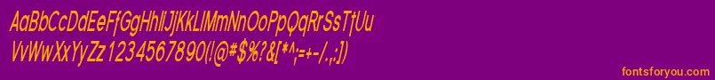Florsn07 Font – Orange Fonts on Purple Background