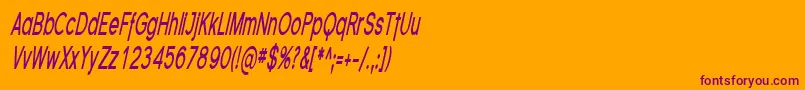 Florsn07 Font – Purple Fonts on Orange Background