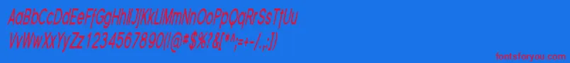 Florsn07 Font – Red Fonts on Blue Background