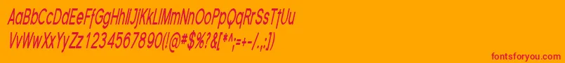 Florsn07 Font – Red Fonts on Orange Background