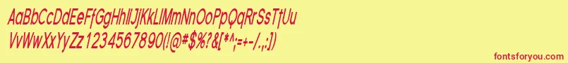 Florsn07 Font – Red Fonts on Yellow Background