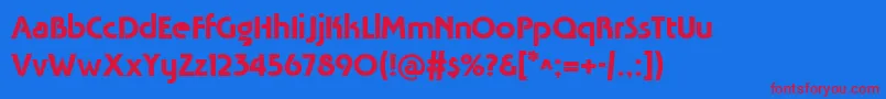 Tavrida Font – Red Fonts on Blue Background