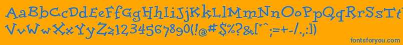 DolorescyrBold Font – Blue Fonts on Orange Background