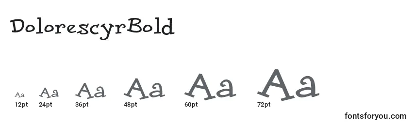 DolorescyrBold Font Sizes