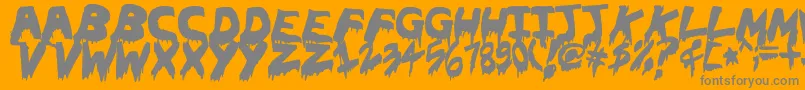 More about Ohthehorror Font Ohthehorror Font – Gray Fonts on Orange Background