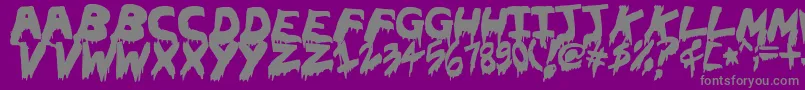 Ohthehorror-Schriftart – Graue Schriften auf violettem Hintergrund