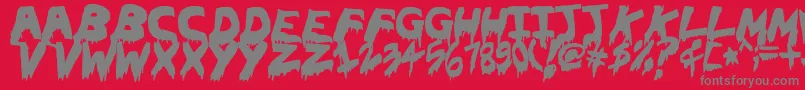 Ohthehorror Font – Gray Fonts on Red Background