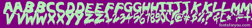 Ohthehorror Font – Green Fonts on Purple Background