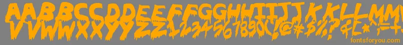 Fonte Ohthehorror – fontes laranjas em um fundo cinza