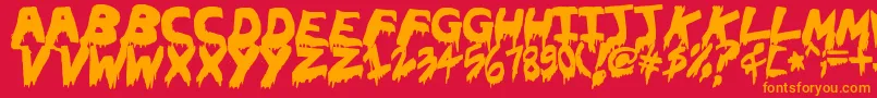 Ohthehorror Font – Orange Fonts on Red Background
