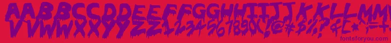 Ohthehorror Font – Purple Fonts on Red Background