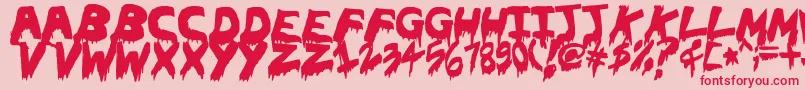 Ohthehorror Font – Red Fonts on Pink Background