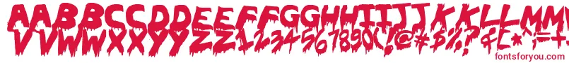 Ohthehorror Font – Red Fonts on White Background
