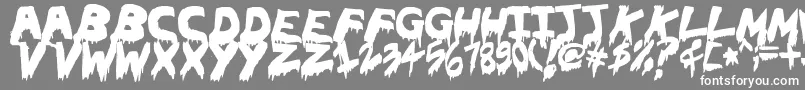 Ohthehorror Font – White Fonts on Gray Background