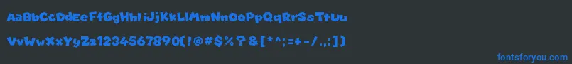 Marionett Font – Blue Fonts on Black Background