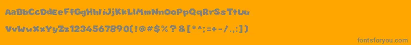 フォントMarionett – オレンジの背景に灰色の文字