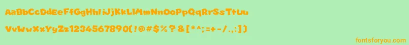 Marionett Font – Orange Fonts on Green Background