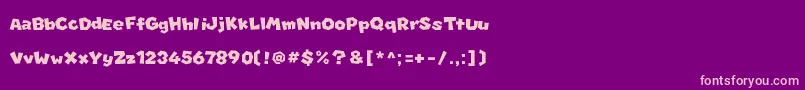 Marionett Font – Pink Fonts on Purple Background